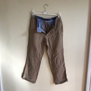 Worn linen trousers